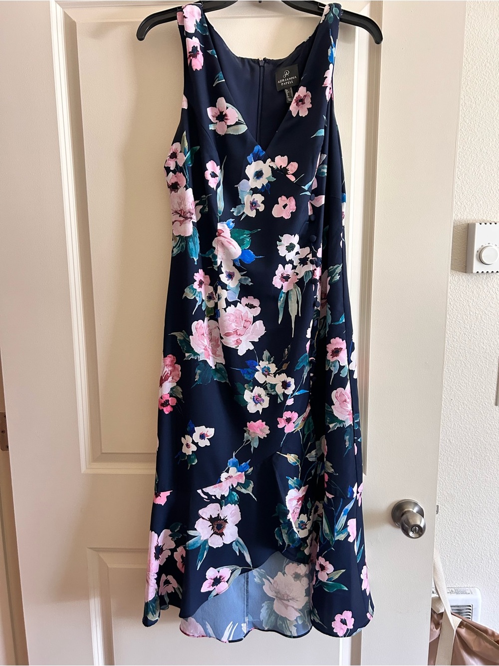 Floral Navy Sleeveless Dress - Pink & Blue Floral